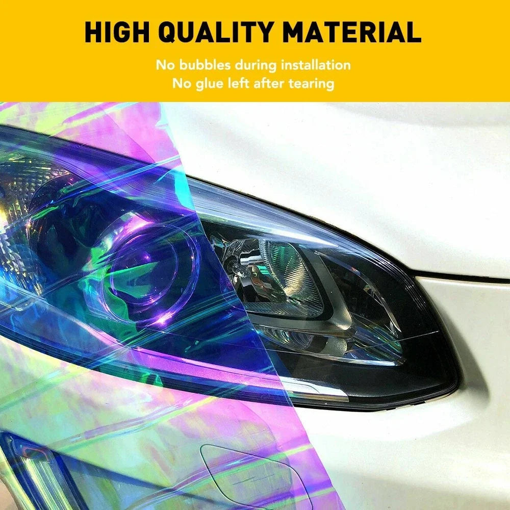 12"x48" Chameleon Light Blue Vinyl Tint Film for Headlights/Fog Lights/Taillights