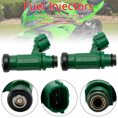 2X Fuel Injector 49033-0558 for Kawasaki Versys-X 300 (2017–2022) Ninja 300 (2013–2017)