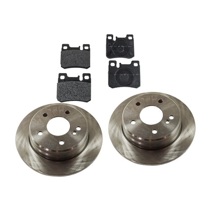 Rear Brake Disc Rotors and Pads Kit for Mercedes-Benz C280 (1994–1995)