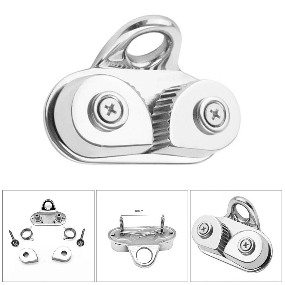 Stainless Steel Cam Cleat Fairlead for Marine Sailing (Kayak Canoe)