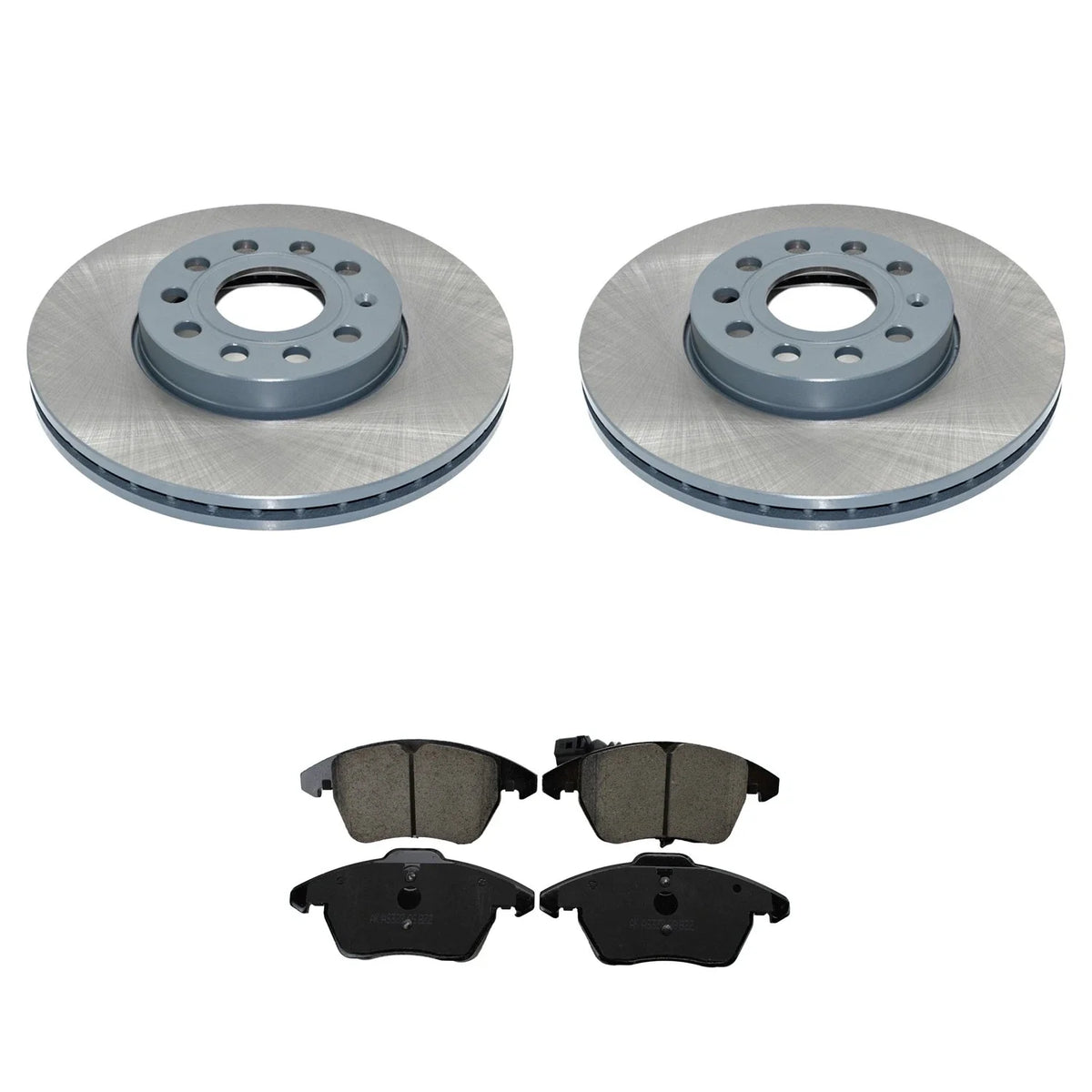 DuraGo Front Rotors & Akebono EURO Ceramic Brake Pads Kit for Beetle Golf (FWD)
