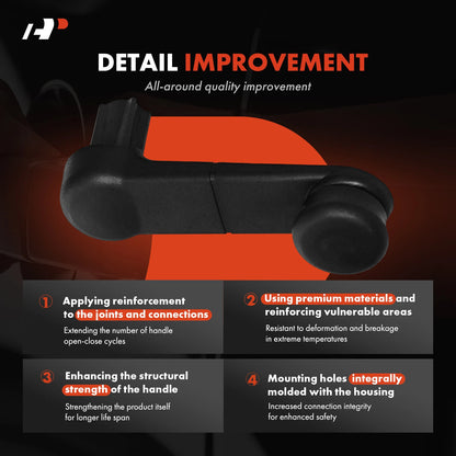2X Front Texture Window Crank Handle for Ford F-150 F-250 (2015–2023) 97664, FL3Z1523342AA