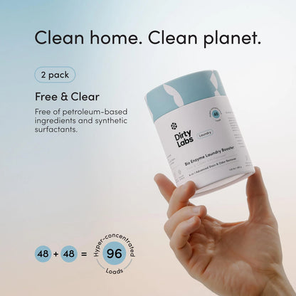 2X Bio Enzyme Laundry Booster for Scent Free Cleaning (16 Ounce)