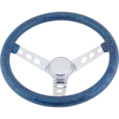 13 Inch Blue Metalflake Steering Wheel for Speedway (91032744-BLU)