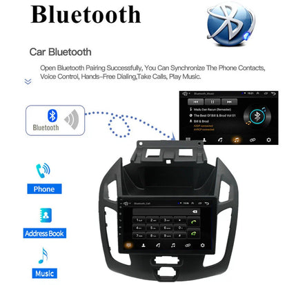 9" Android 13 Stereo Radio GPS 1+16G WiFi for Ford Transit Tourneo (14-18)