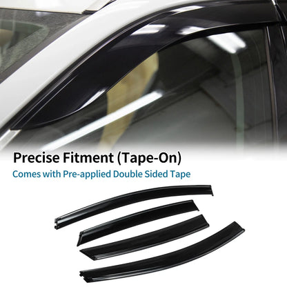 Set of 4 Window Deflectors for Ford Focus (2012) - Black Vent Visors