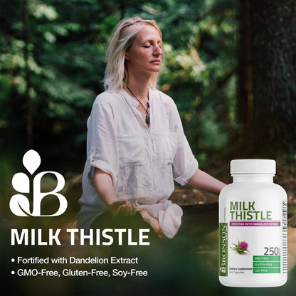 Bronson Milk Thistle & Dandelion 250 Count (Pack of 1)