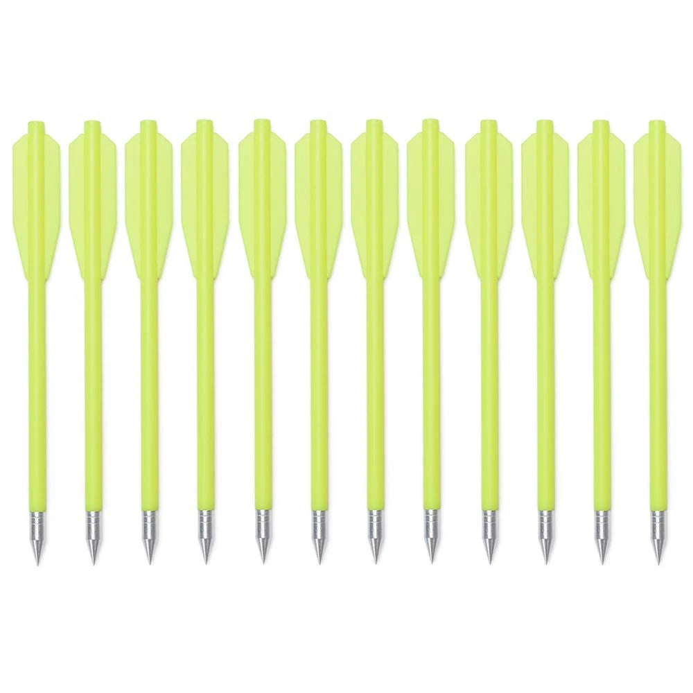 Set of 4 Crossbow Bolts for Miniature Crossbows - Yellow Plastic Body