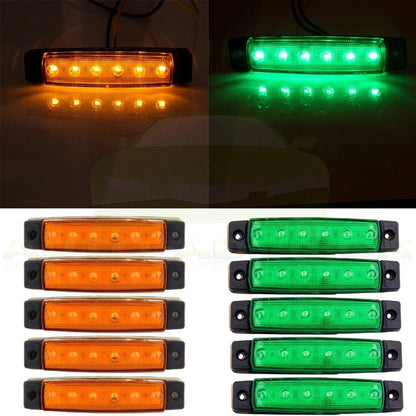 Set of 10 LED Clearance Lights for Truck Trailer Van (12V)