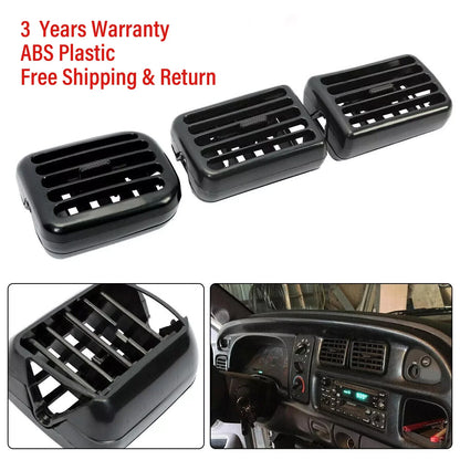 3PC A/C Air Heater Dash Bezel Vents for Dodge Ram 1500 2500 3500 (1998–2002)