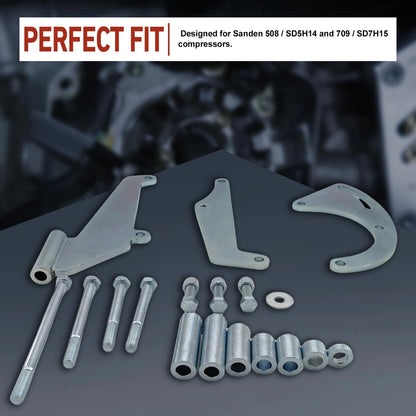 A/C Compressor Bracket Kit for Small Block Chevy SBC (LWP)