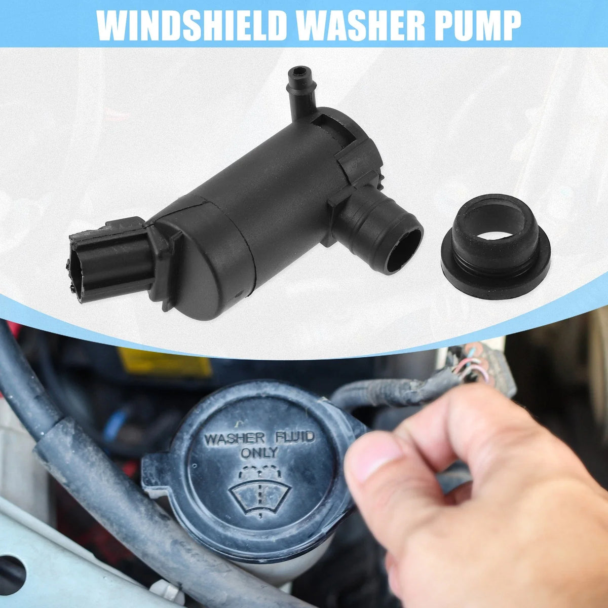 1 Pc Windshield Washer Motor Pump with Grommet for Ford Explorer (1995–1997)