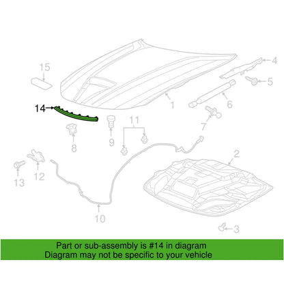 Front Hood Seal for Chrysler 300, Dodge Challenger, Charger (OEM)
