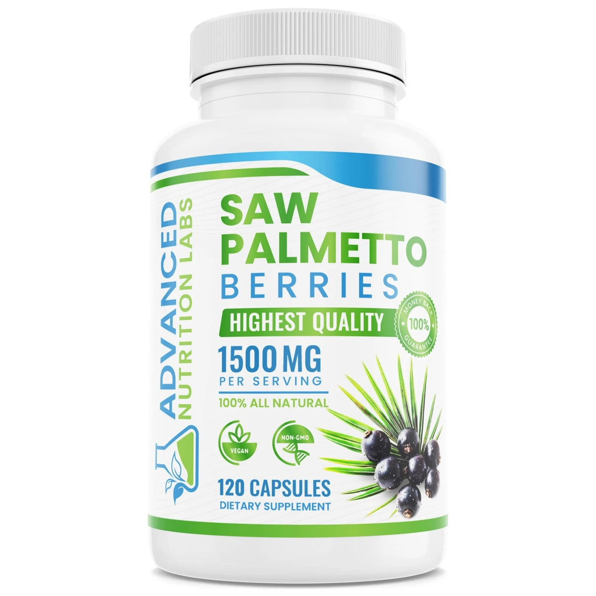 Saw Palmetto Berries & Extract for Advanced Nutrition Labs (120 Count)