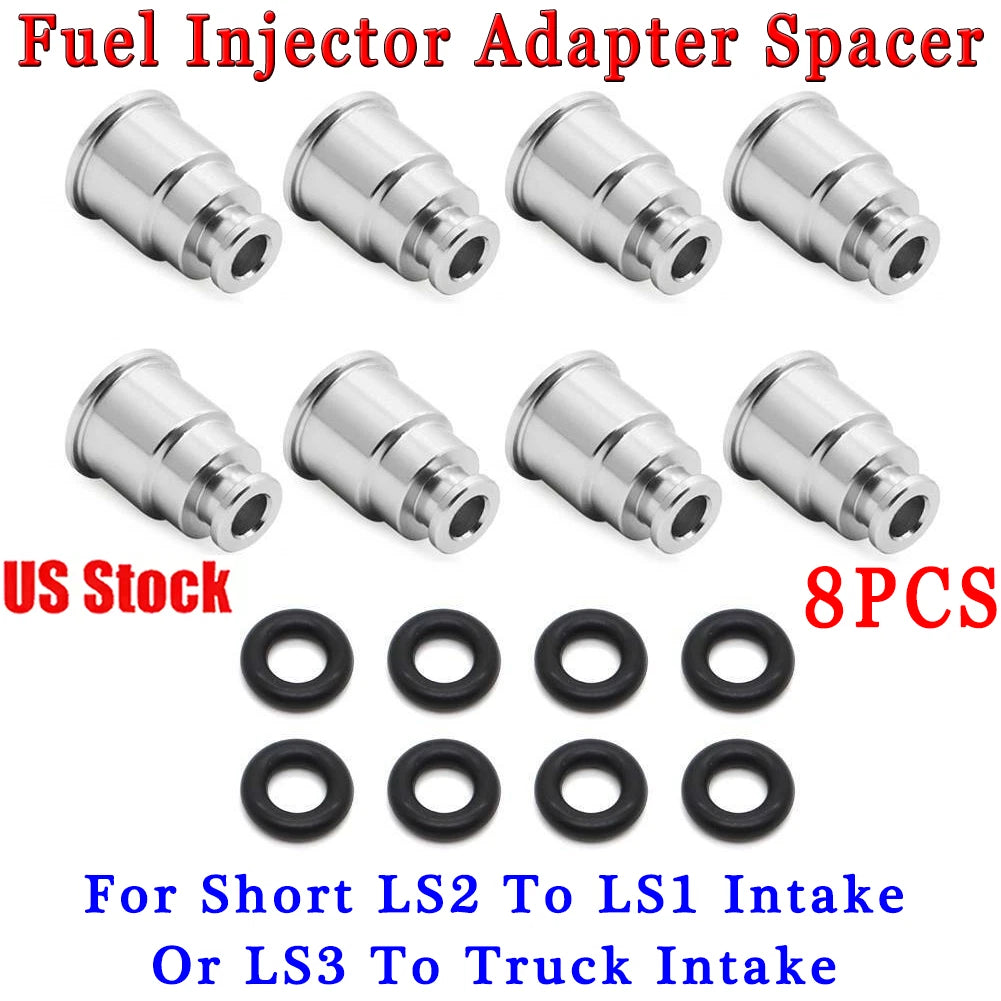 8X Fuel Injector Adapter Spacer for LS2 to LS1 / LS3 to Truck Intake