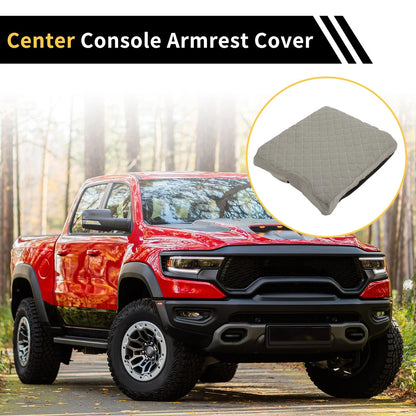 Center Console Cover for Ford F-150 (2015–2020) Microfiber Leather Grey