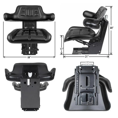 Black Tractor Suspension Seat for Ford/New Holland 5100 Series