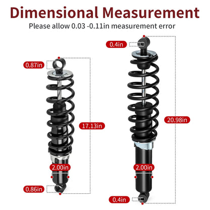 Set of 4 Coil-over Shocks for Polaris Scrambler 850 (2013–2025) 7043463, 7043874, 7043464