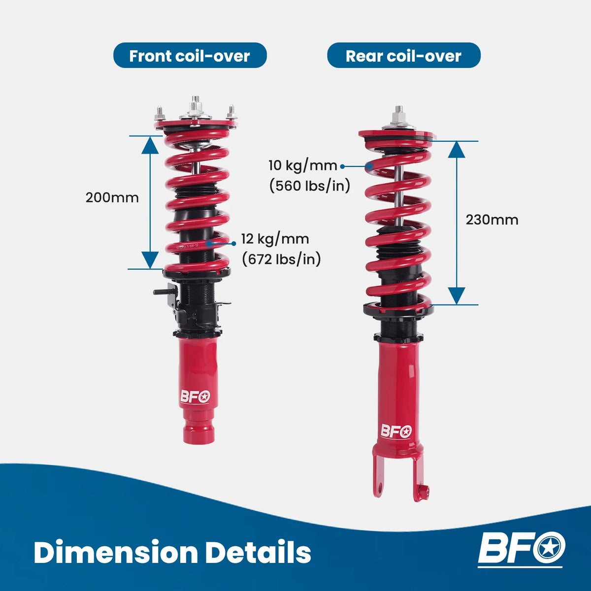 BFO Coilovers Lowering Kit for Infiniti M35X M45X (2006–2010) G35X G37X (2008–2013)