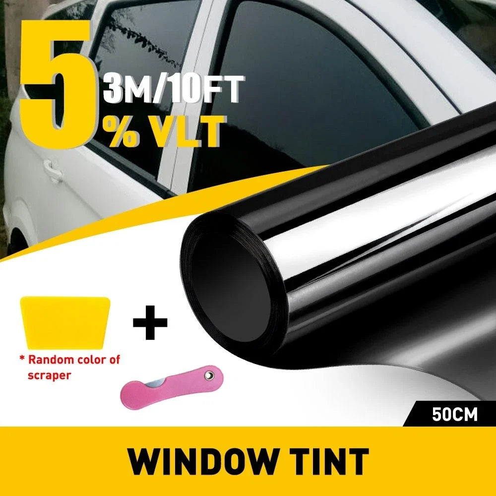 Uncut Roll Window Tint Film 5% Light Shade for Car Home Office (20in x 10ft)