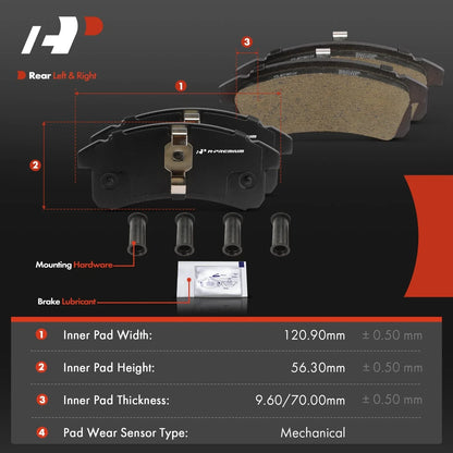 Set of 4 Front Ceramic Brake Pads for Chevrolet Cavalier Pontiac Sunfire