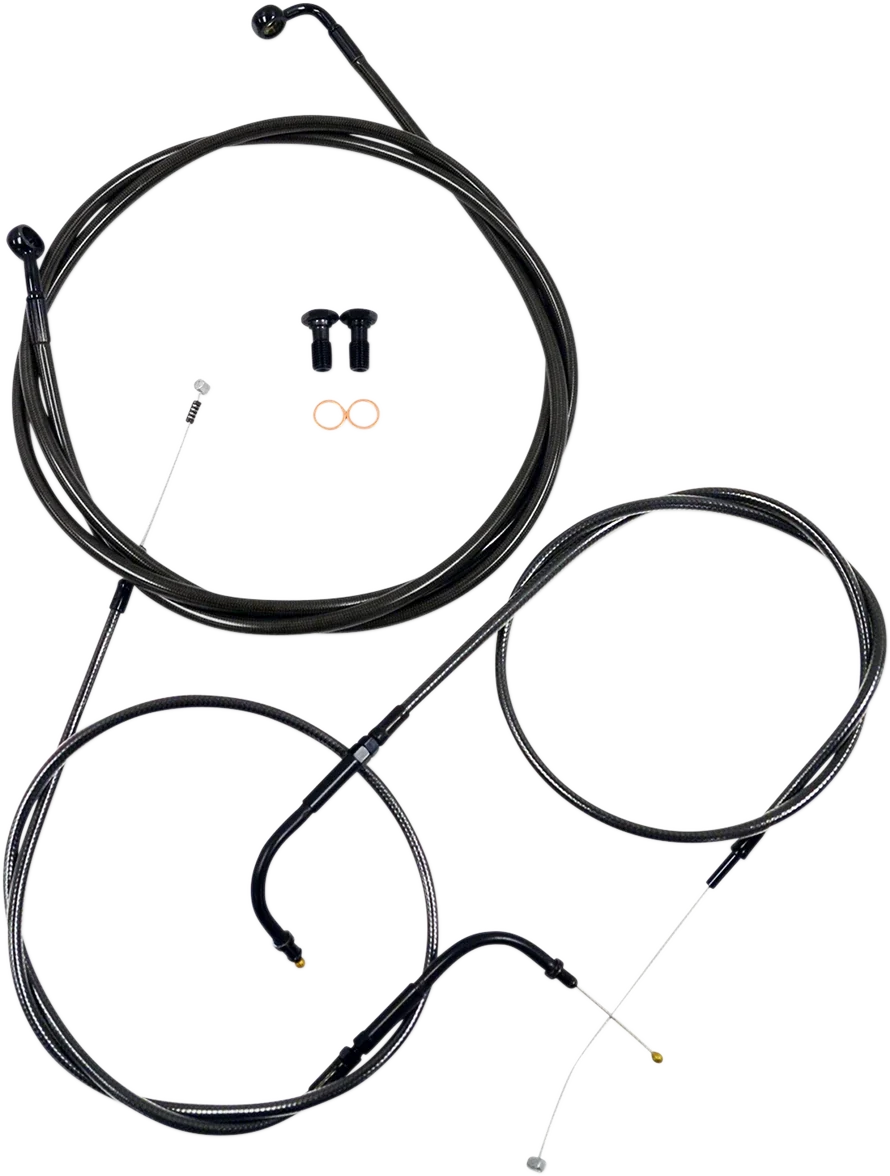 Handlebar Cable/Brake Line Kit for LA Choppers (12" - 14" Ape Hanger)