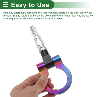 Tow Hook for Ford Focus (1998–2025) 15.6mm Aluminum Alloy Multicolor