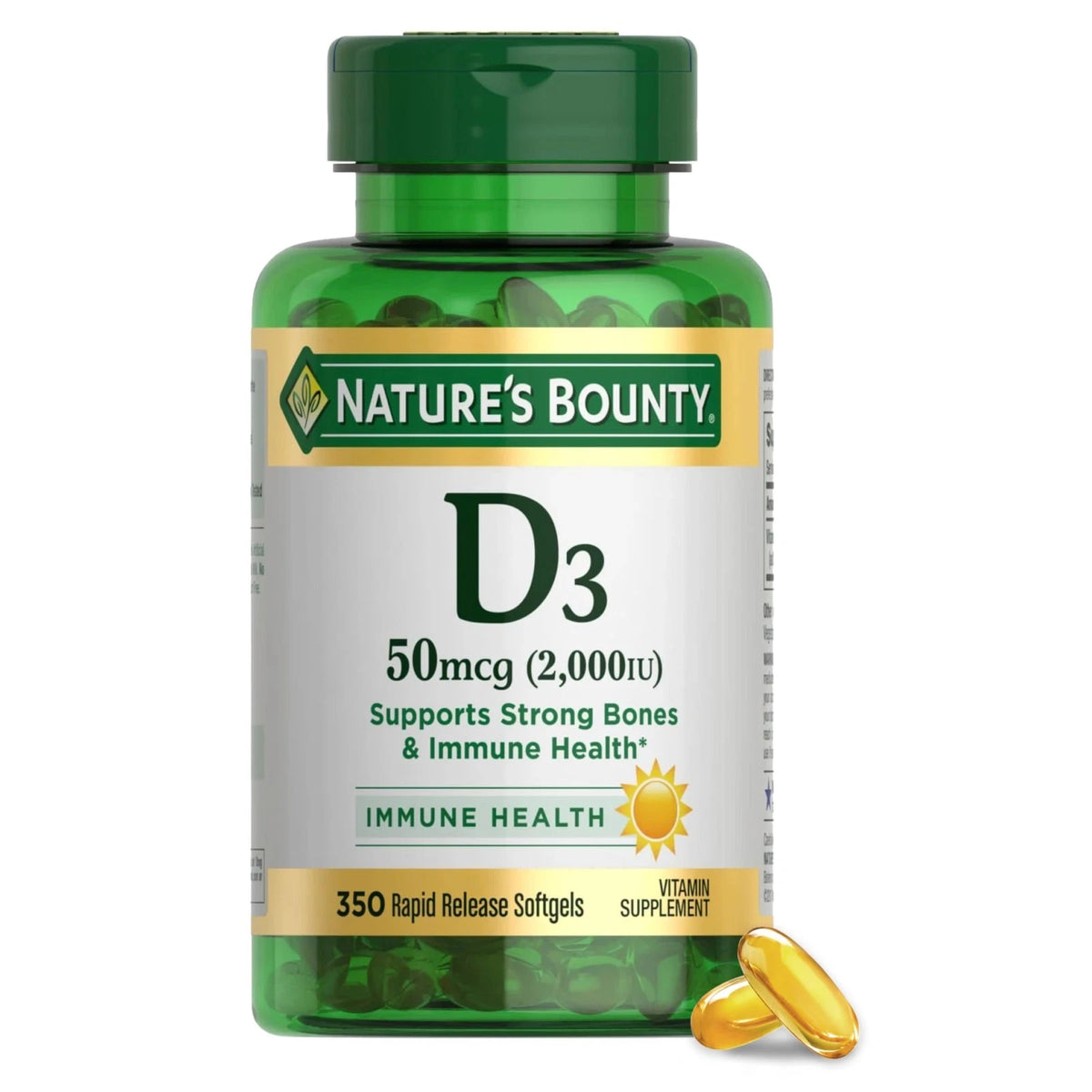 Vitamin D3 2000 IU for Immune Support (350 Count)