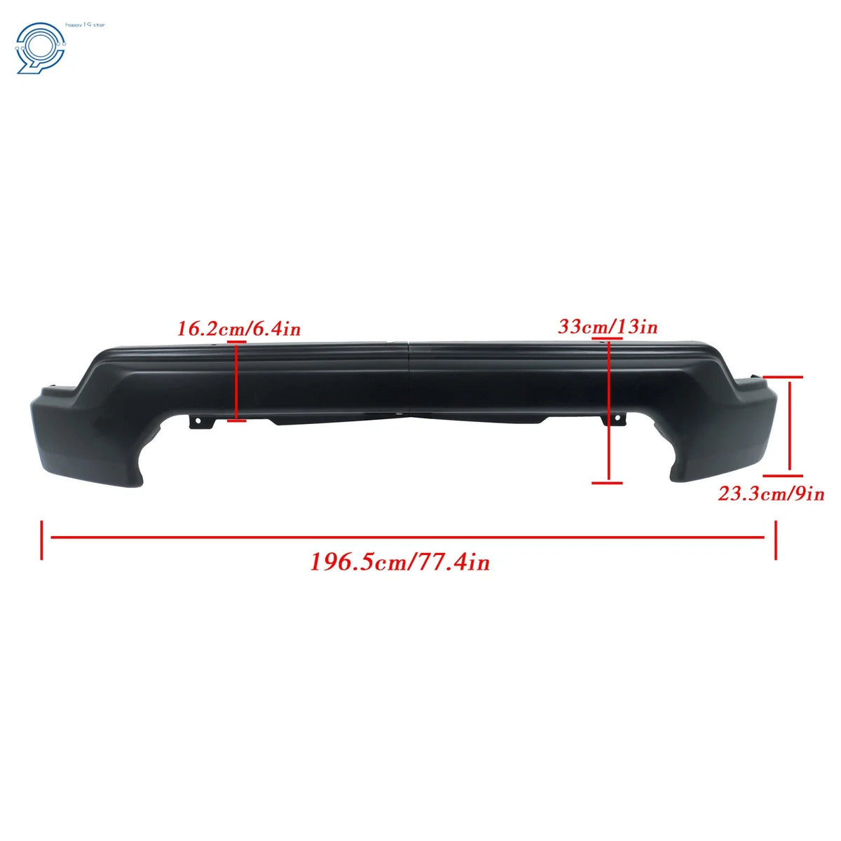Black Steel Split Front Bumper for GMC Sierra 1500 (2019–2021)