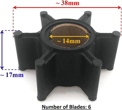 Water Pump Impeller for Johnson Evinrude OMC 6HP 9HP 12HP 14HP (389623)
