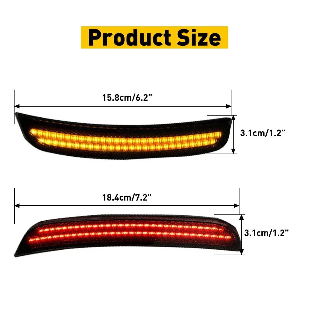 2X Smoked LED Side Fender Marker Lights for Dodge Charger (2015–2021)