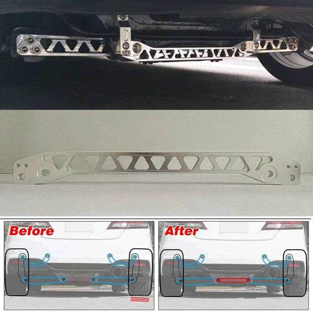 Silver Rear Lower Control Arms Subframe Brace for Honda Civic (2001–2005)