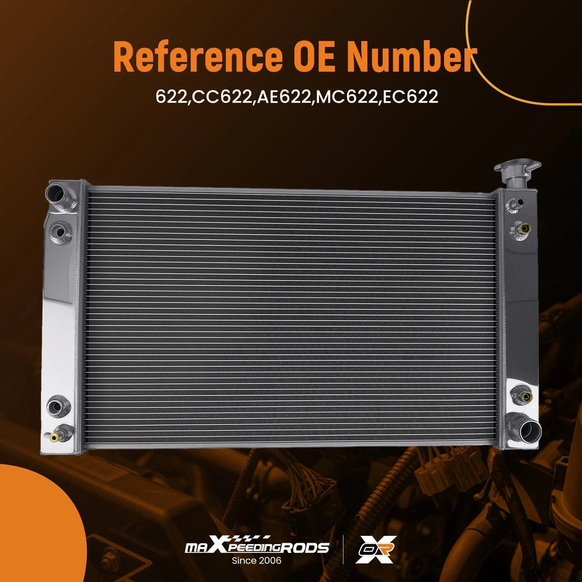 2 Row Aluminum Radiator for Chevy GMC C1500 C2500 C3500 (1988–1999)