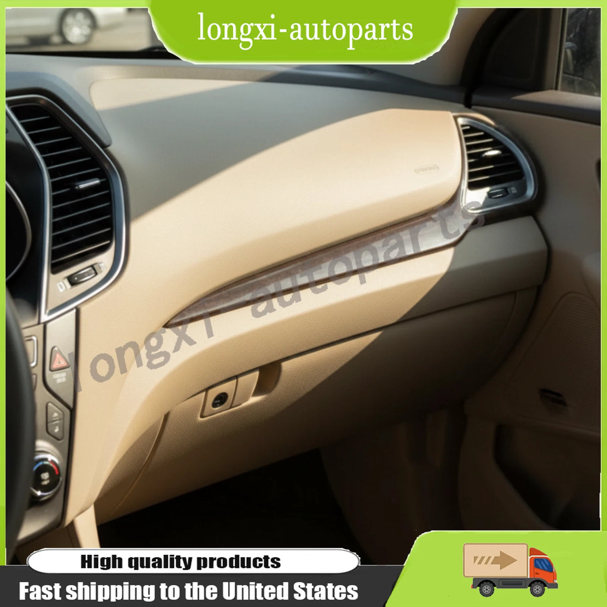 Beige Dashboard Pad Cover for Hyundai Santa Fe (2013–2019) 847602W100VYN, 847604Z000VYN