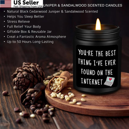 Homsolver Gifts for Boyfriend, Him, Husband - Medium Black Cedarwood Juniper