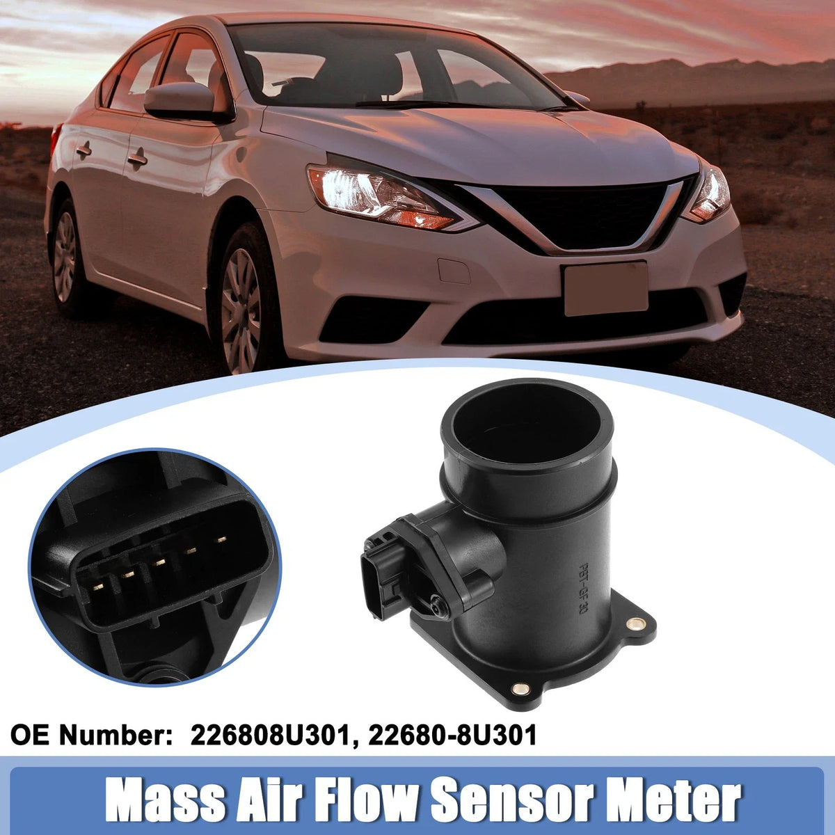 Mass Air Flow Meter Sensor for Nissan Sentra 1.8L (2002–2006) 226808U301 22680-8U301