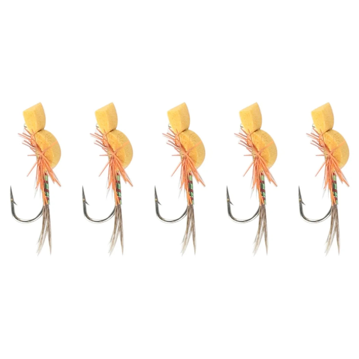 Pack of 5 Floating Dry Fly Baits for Fishing