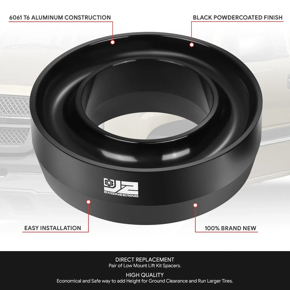3" Coil Spring Front Lift Leveling Spacer for Silverado Sierra 1500 (1999–2007)