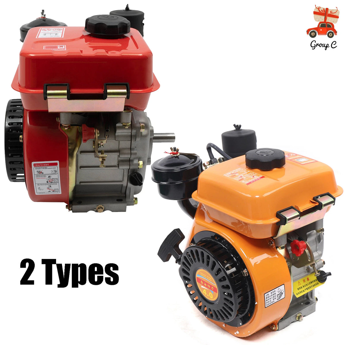 196cc 4-Stroke Engine for Small Agricultural Machinery (Air-cooled)