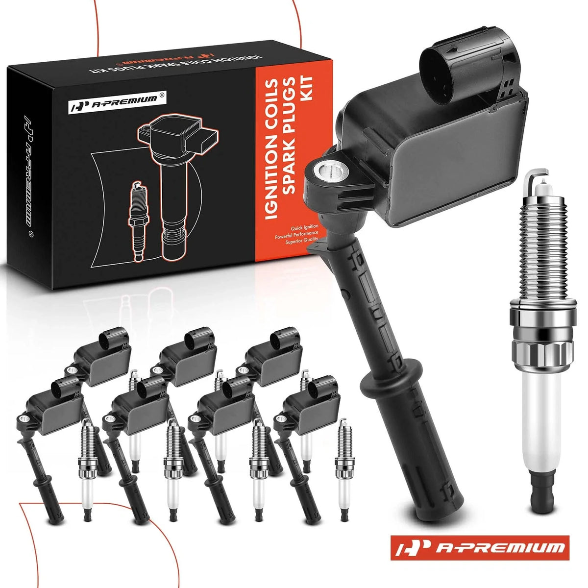 8X Ignition Coil & 8X Iridium Spark Plug for Mercedes-Benz GLS63 AMG (2017–2023)