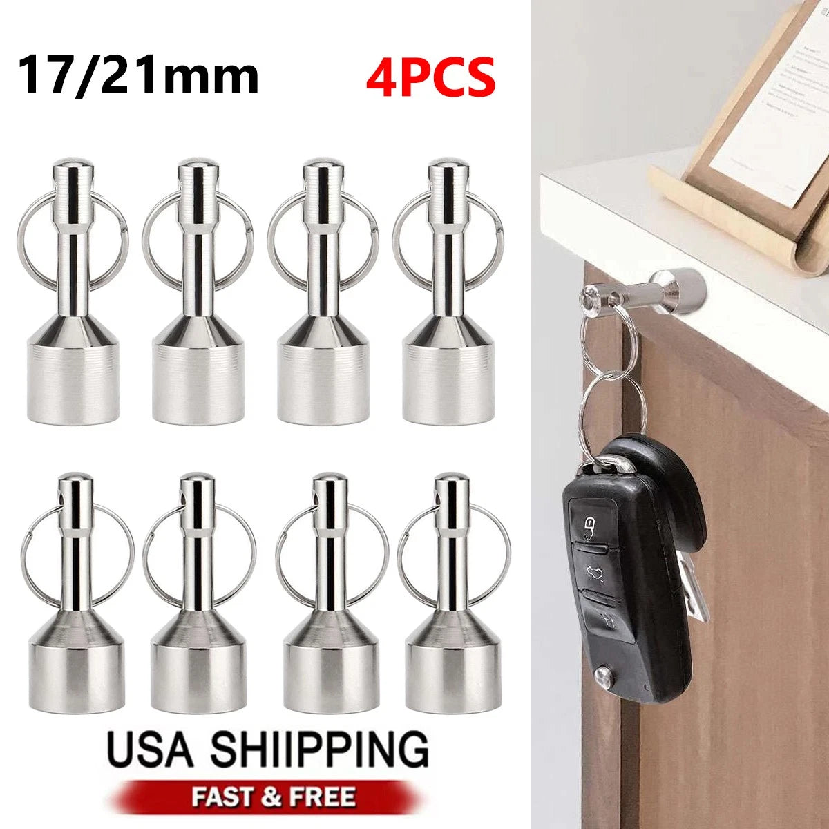 4PC Keychain Rare Earth Magnet for Testing Gold Silver Jewelry Tools