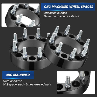 2 in Wheel Spacers for Ford F-250 F-350 Dodge Ram 2500 3500 (2011–2024)