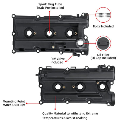 1 Pair Valve Cover Set for Nissan Frontier/NV1500/NV2500/NV3500/Xterra (2005–2021)