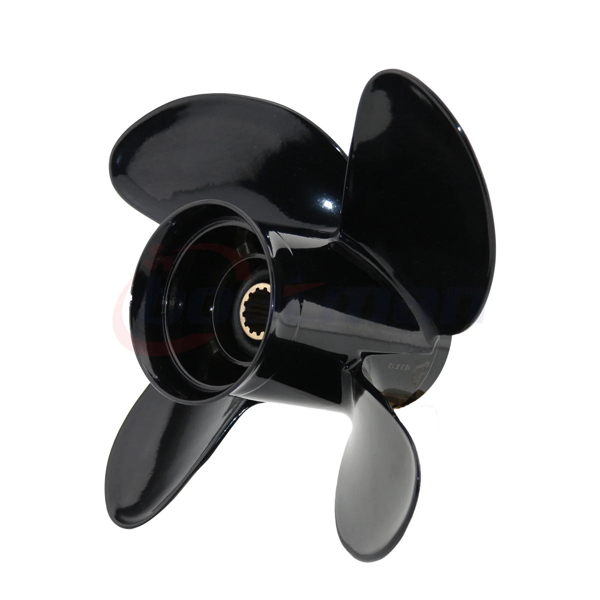 Boat Propeller 10.1x15 for Honda Yamaha Outboard Motor (4 Blades, 13 Tooth)