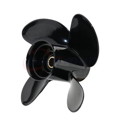 Boat Propeller 10.1x15 for Honda Yamaha Outboard Motor (4 Blades, 13 Tooth)