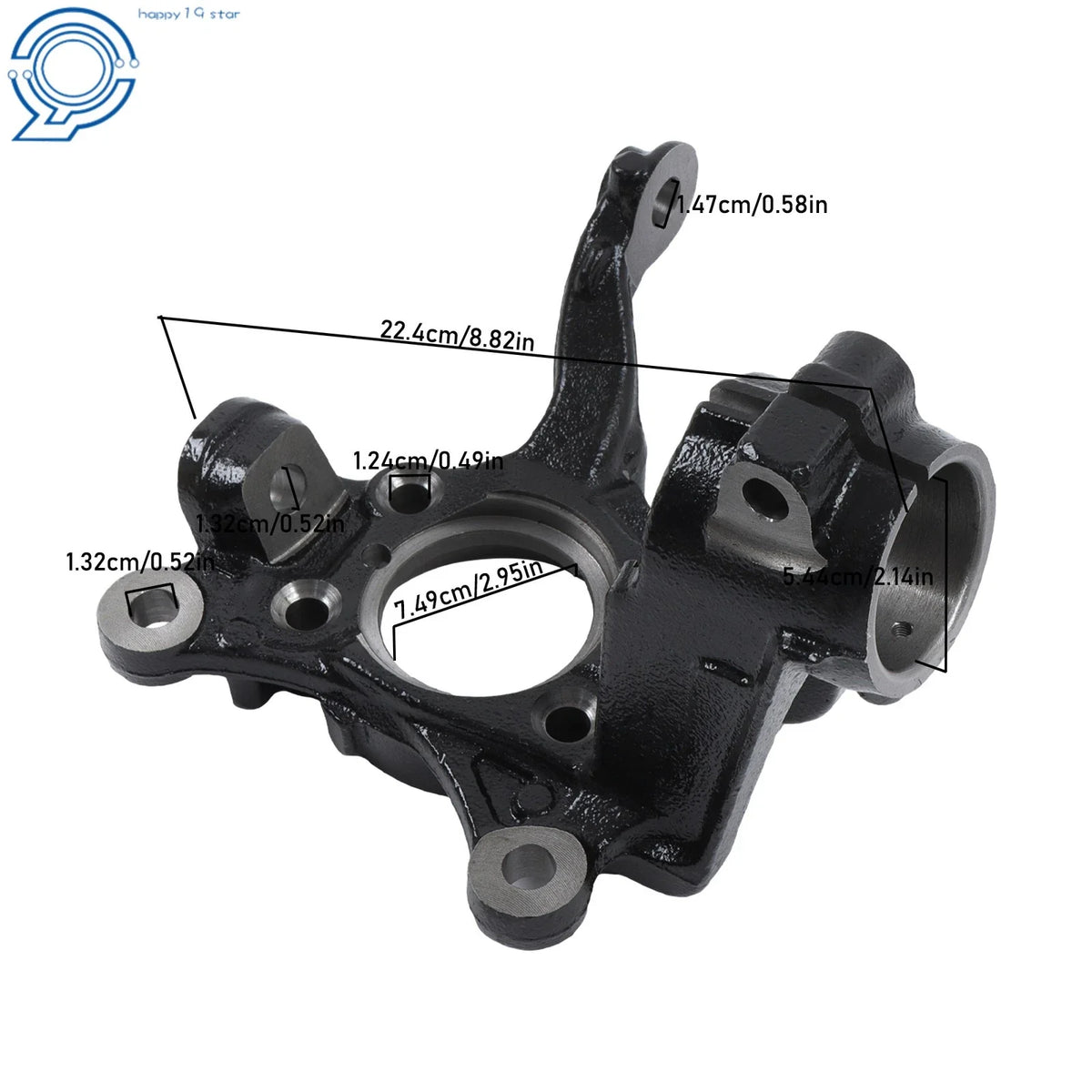 2Pcs Steering Knuckle for Audi A3, Volkswagen Golf, Jetta, Tiguan