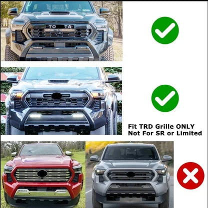Set of 4 Raptor Style White LED Grill Lights for Toyota Tacoma (24-up)