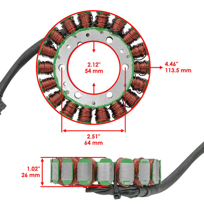 Stator & Gasket for Arctic Cat 400 CR TRV 4X4 (2010–2015) ST351+GT229, 3323-200, 0802-056