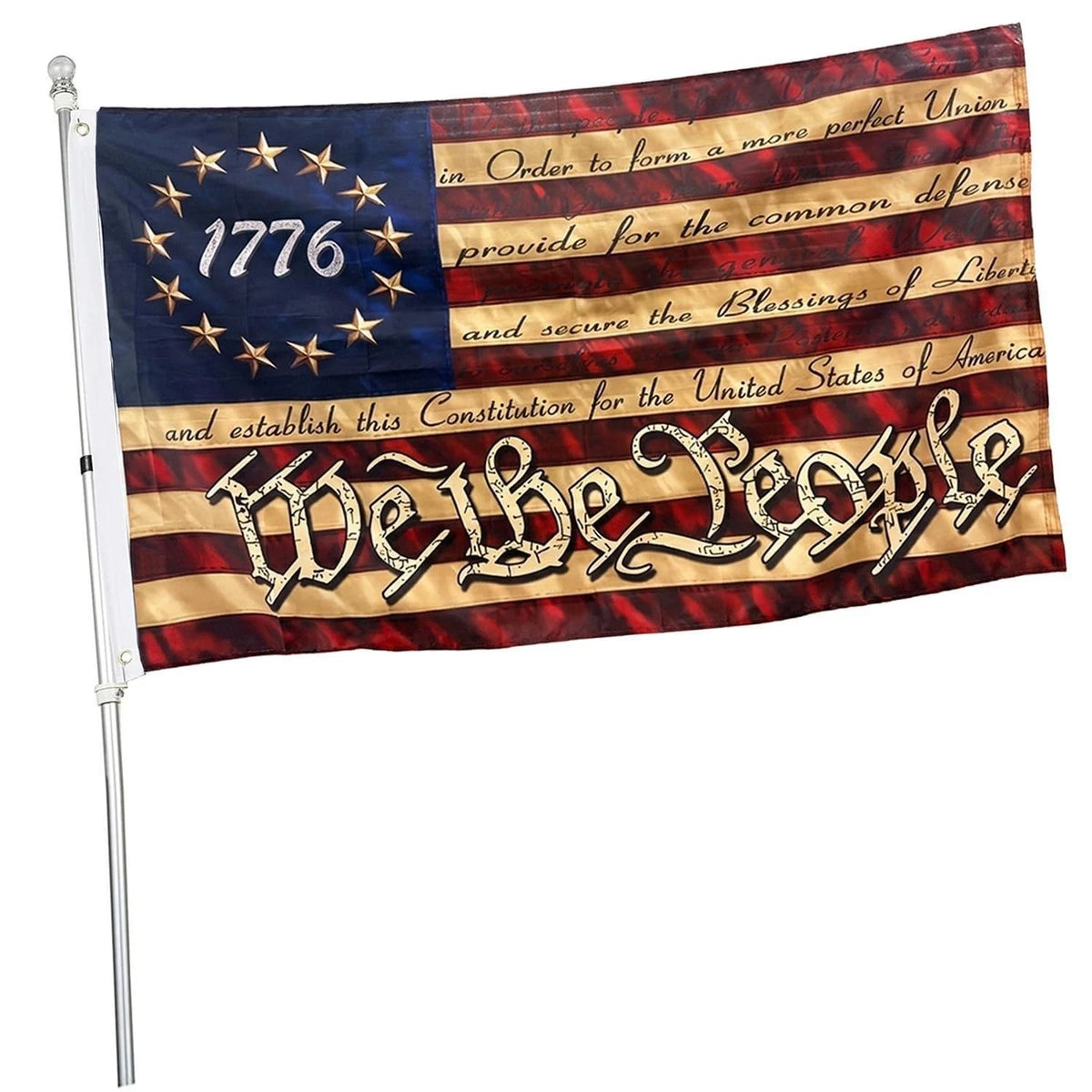 We the People Flag 3x5 Feet, Double-Sided Flag (1776)