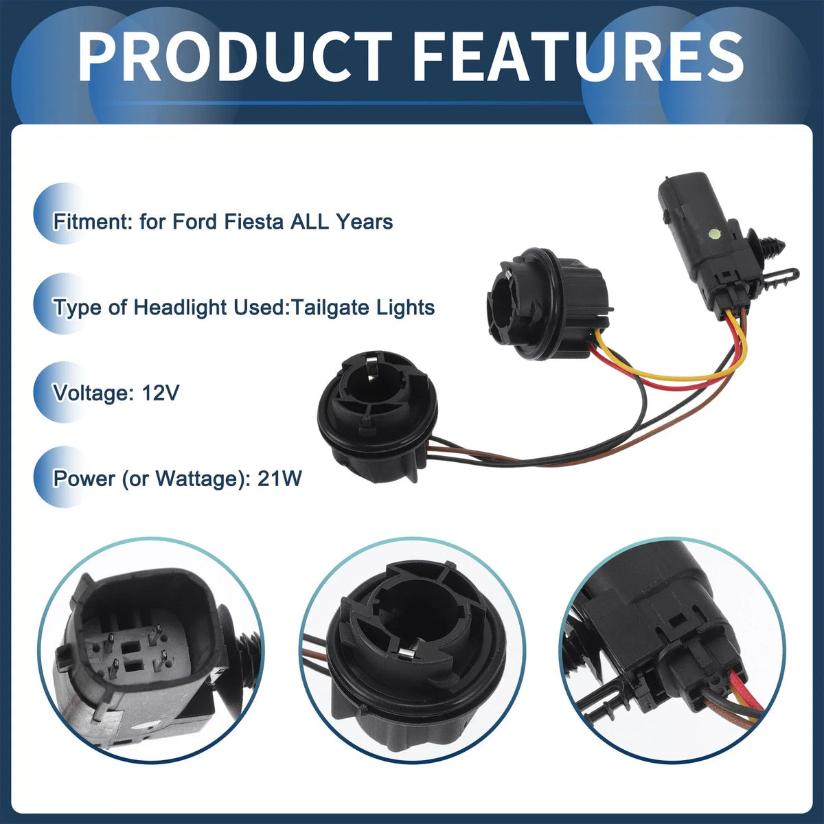 Headlight Wiring Harness Assembly for Ford Fiesta (ALL Years)